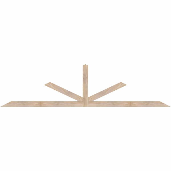 Ekena Millwork Saratoga Smooth Timber Gable Bracket, Douglas Fir, 108"W x 27"H x 1 1/2"D x 3 1/2"F, 6/12 Pitch GBW108X27X0204SAR00SDF - main